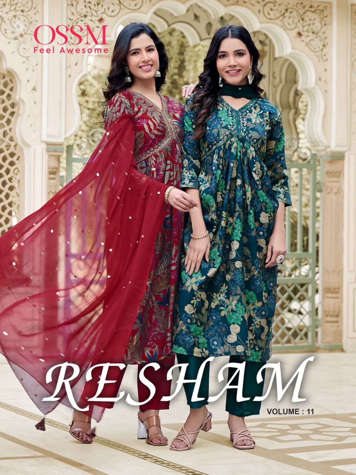 Resham Vol 11 Ossm Chanderi Modal Readymade Pant Style Suits