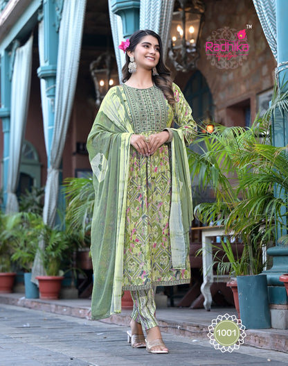Resham Vol 1 Radhika Lifestyle Rayon Capsule Readymade Pant Style Suits