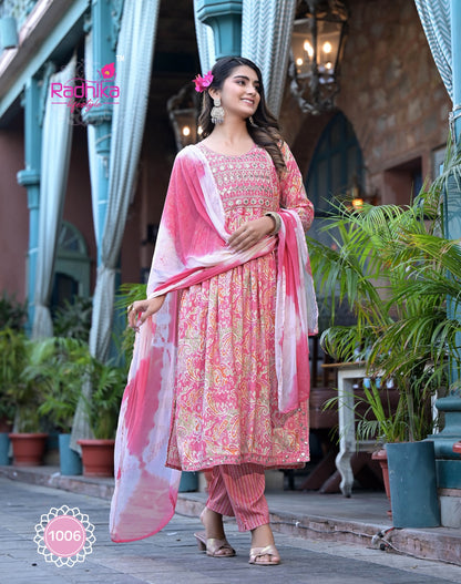 Resham Vol 1 Radhika Lifestyle Rayon Capsule Readymade Pant Style Suits