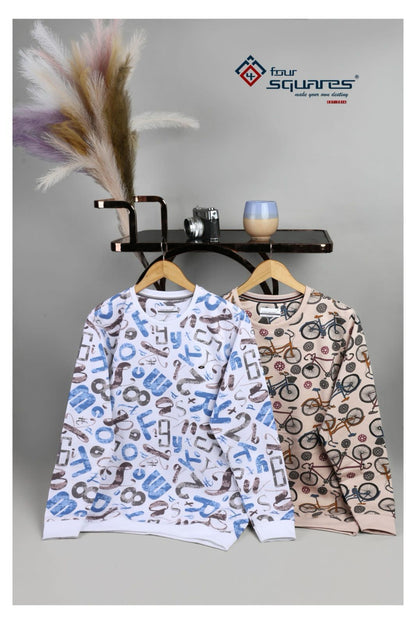 Rf-37 4 Four Squares Looper Mens Tshirts