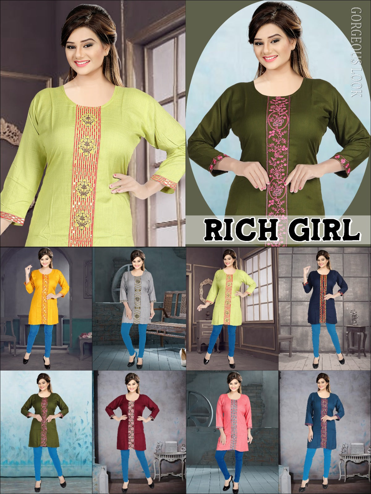 Rich Girl Trahul Rayon Stylish Short Tops