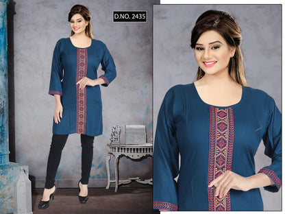 Rich Girl Trahul Rayon Stylish Short Tops