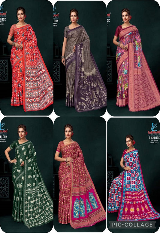 Rich Look Vol 18 Lakhani Cotton Sarees
