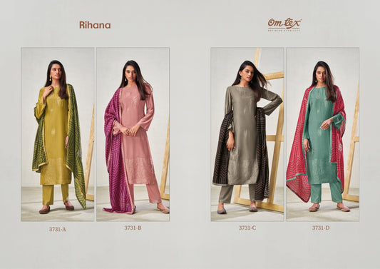 Rihana Omtex Silk Jacquard Pant Style Suits