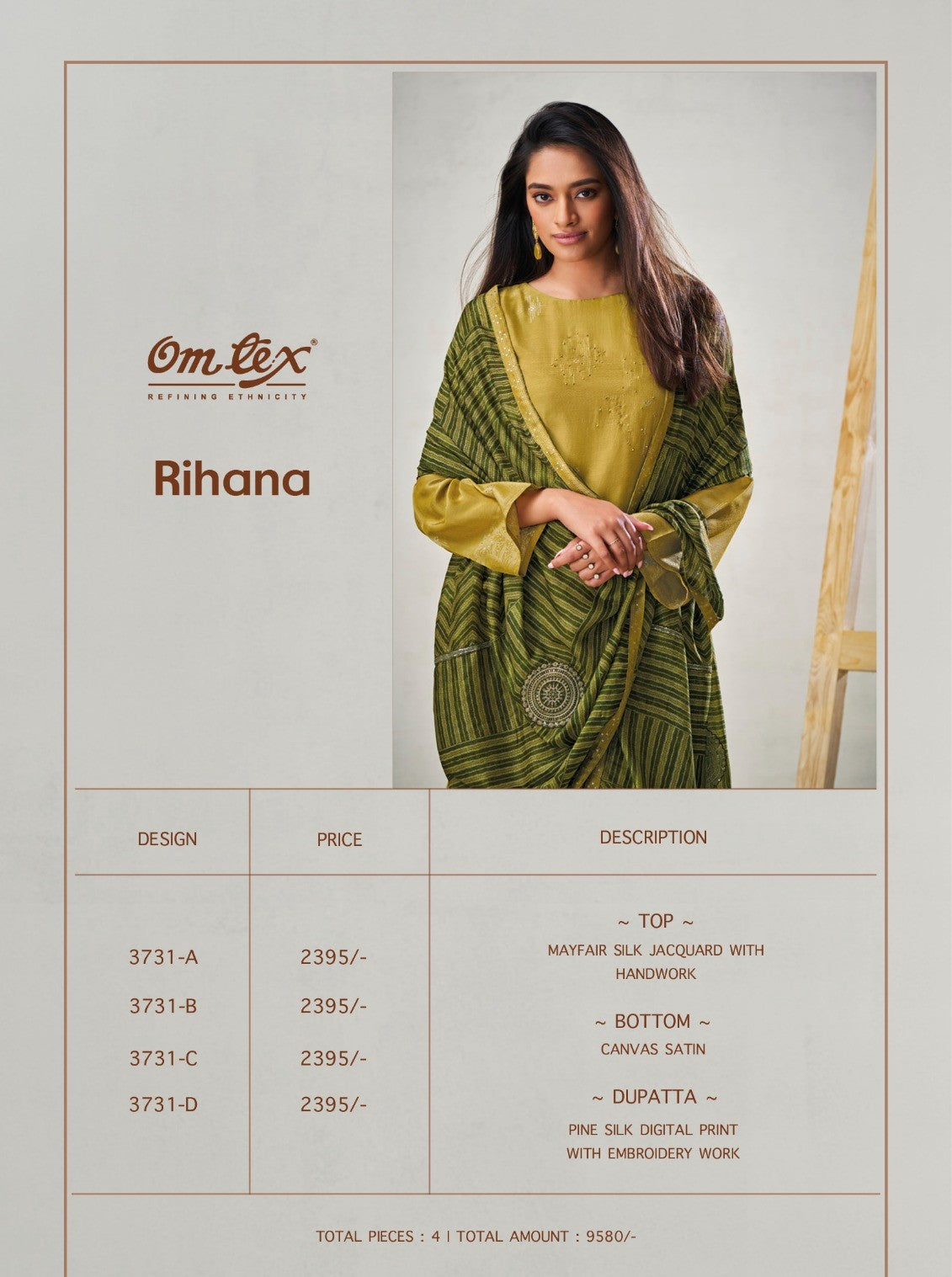 Rihana Omtex Silk Jacquard Pant Style Suits
