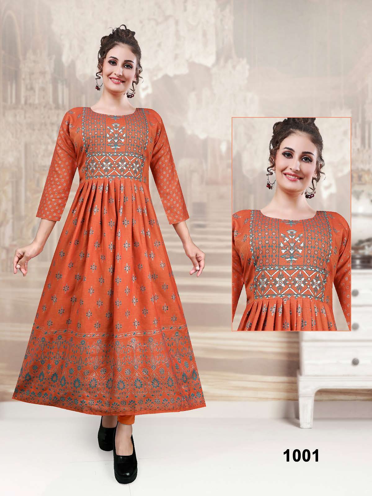 Riley Vol 1 Kavinay Two Tone Anarkali Kurtis