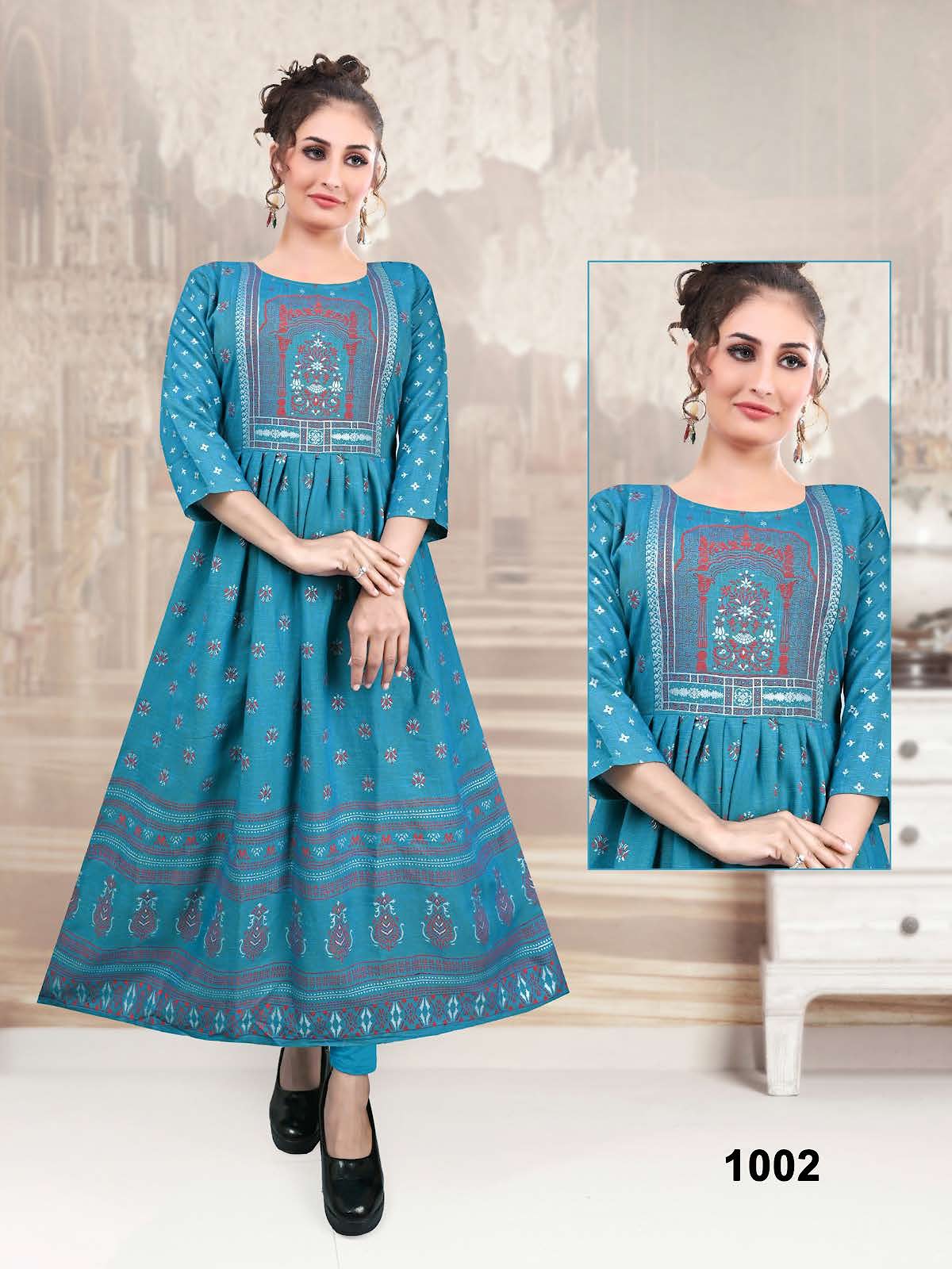 Riley Vol 1 Kavinay Two Tone Anarkali Kurtis