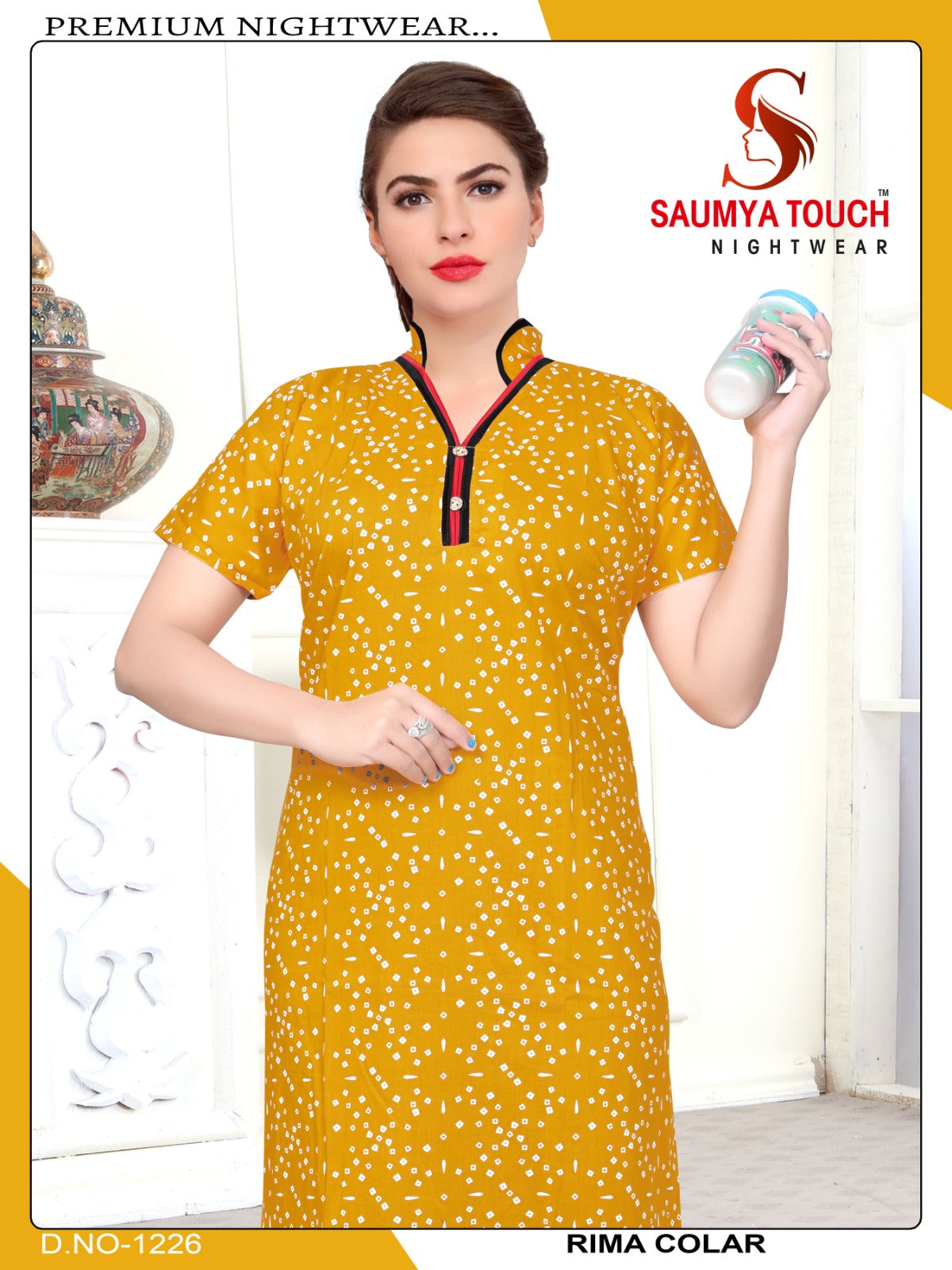 Rima-1001-B Saumya Touch Night Gowns