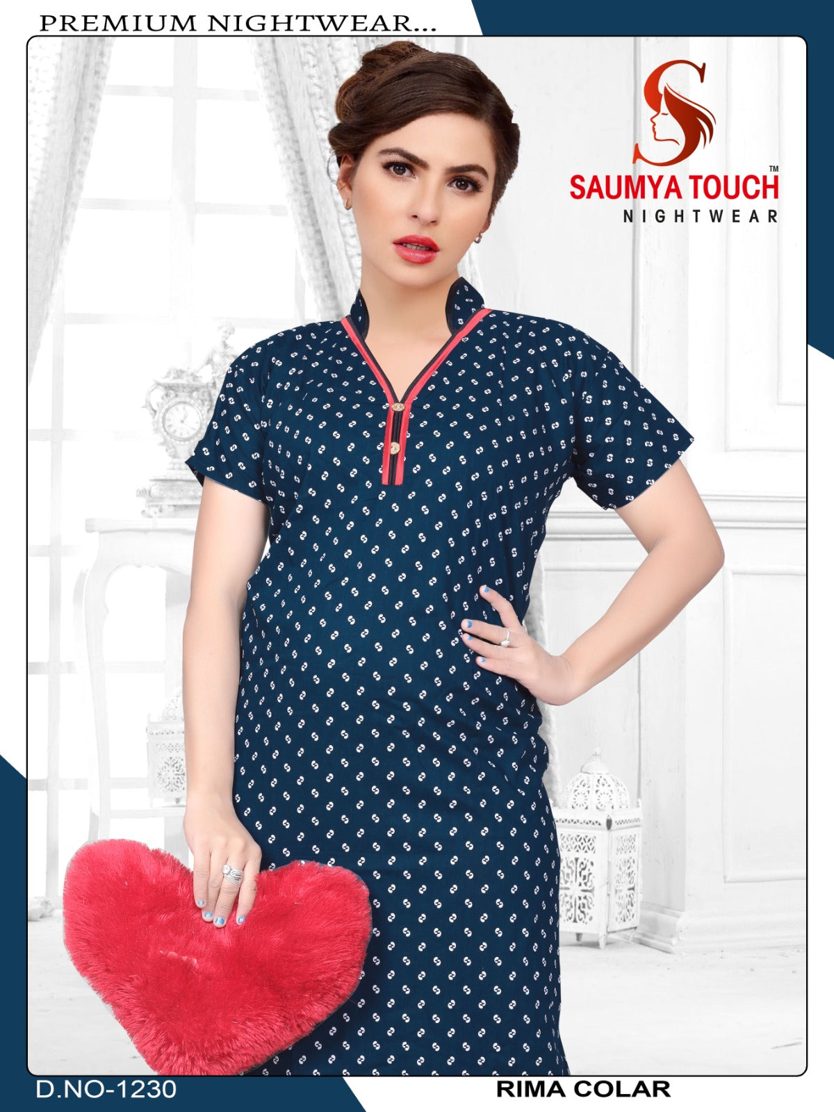 Rima-1001-B Saumya Touch Night Gowns