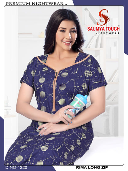 Rimay-1001-A Saumya Touch Night Gowns