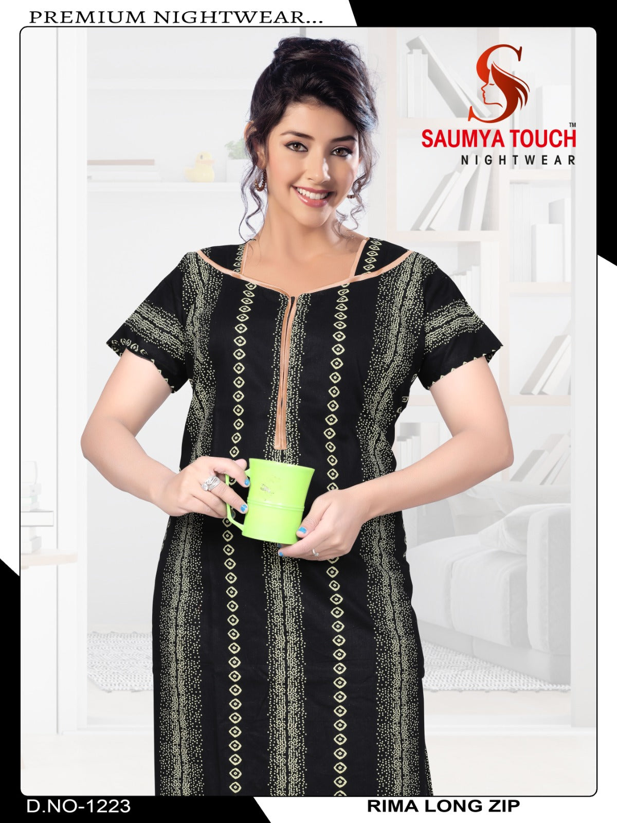 Rimay-1001-A Saumya Touch Night Gowns