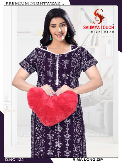 Rimay-1001-A Saumya Touch Night Gowns