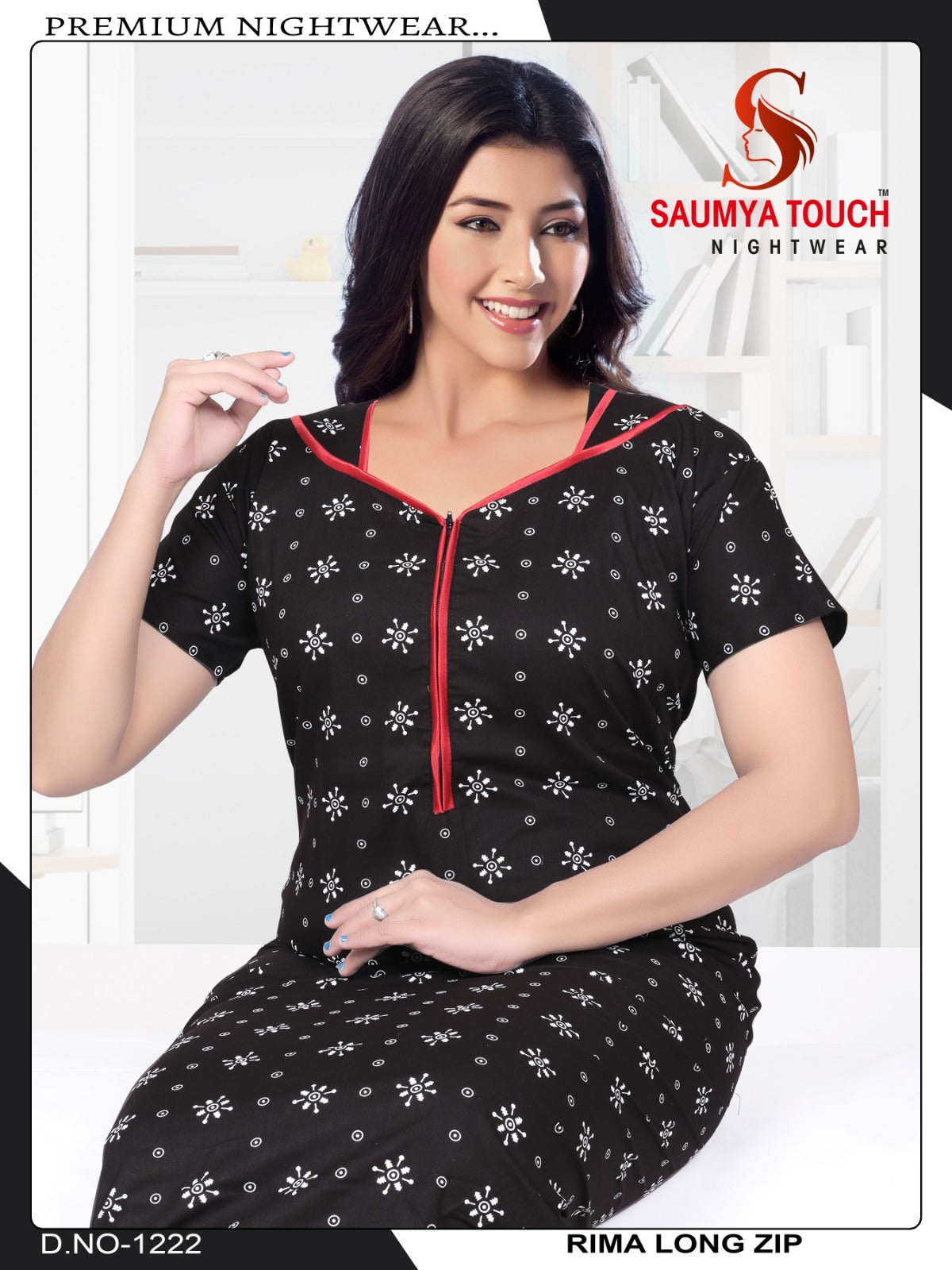 Rimay-1001-A Saumya Touch Night Gowns