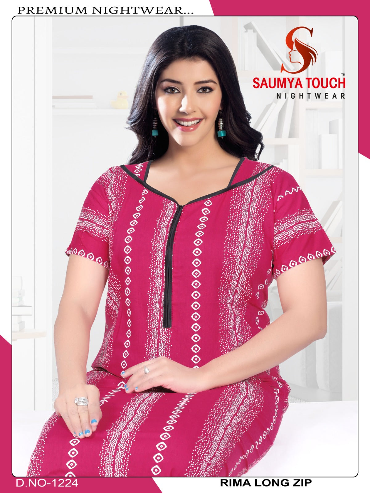 Rimay-1001-A Saumya Touch Night Gowns