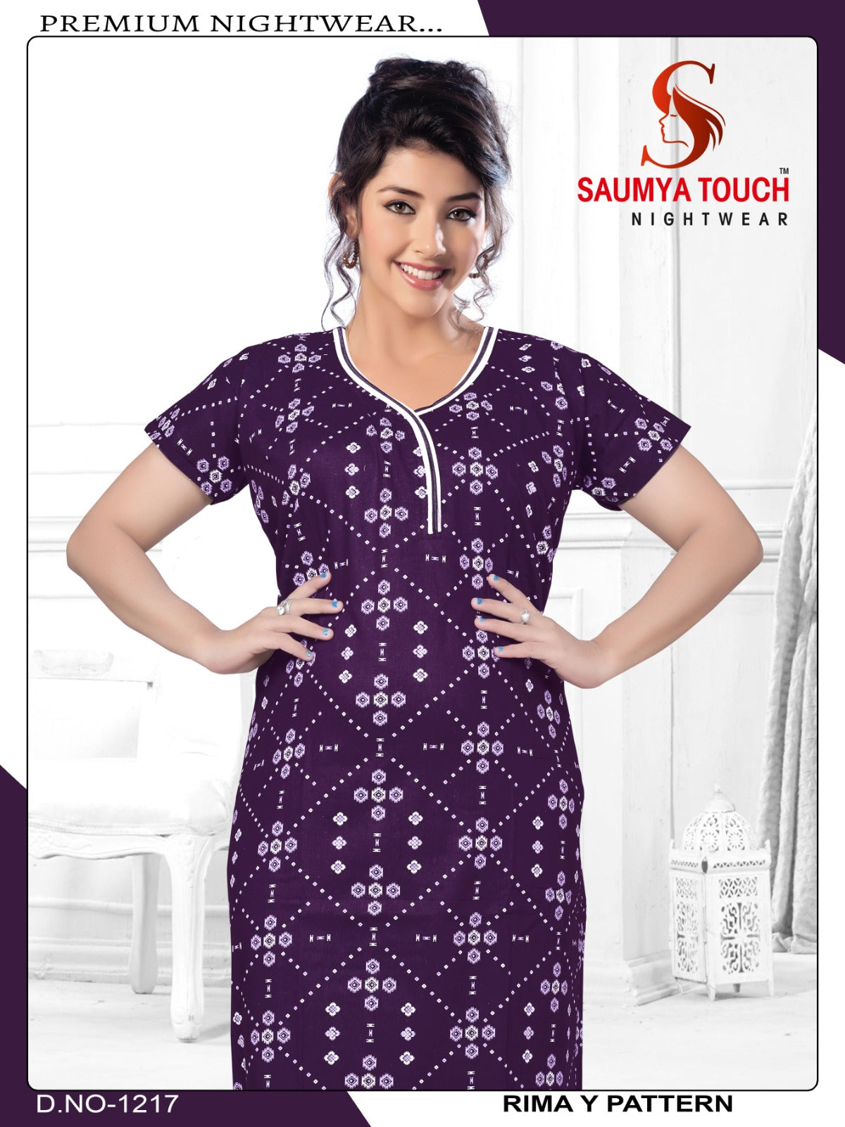 Rimay-1001 Saumya Touch Night Gowns