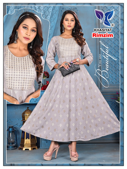 Rimzim Khasiyat Rayon Anarkali Kurtis