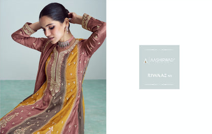 Riwaaz-Nx-Colour Aashirwad Creation Silk Pakistani Readymade Suits