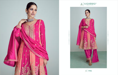 Riwaaz-Nx-Colour Aashirwad Creation Silk Pakistani Readymade Suits
