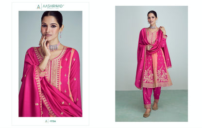 Riwaaz-Nx-Colour Aashirwad Creation Silk Pakistani Readymade Suits