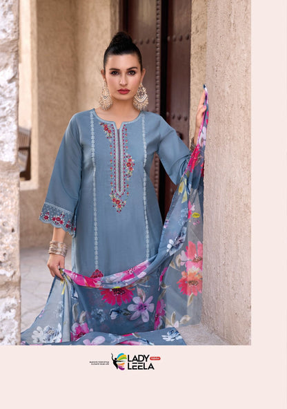 Riwayat Ladyleela Viscose Silk Readymade Pant Style Suits