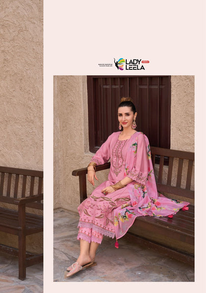 Riwayat Ladyleela Viscose Silk Readymade Pant Style Suits
