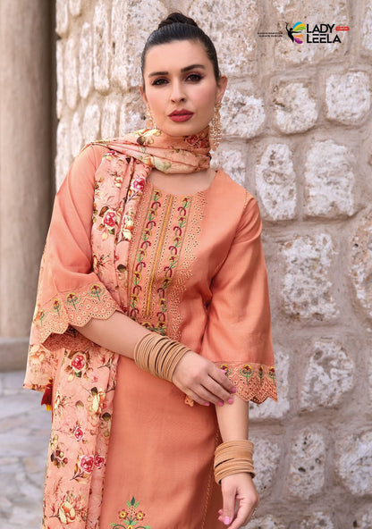 Riwayat Ladyleela Viscose Silk Readymade Pant Style Suits