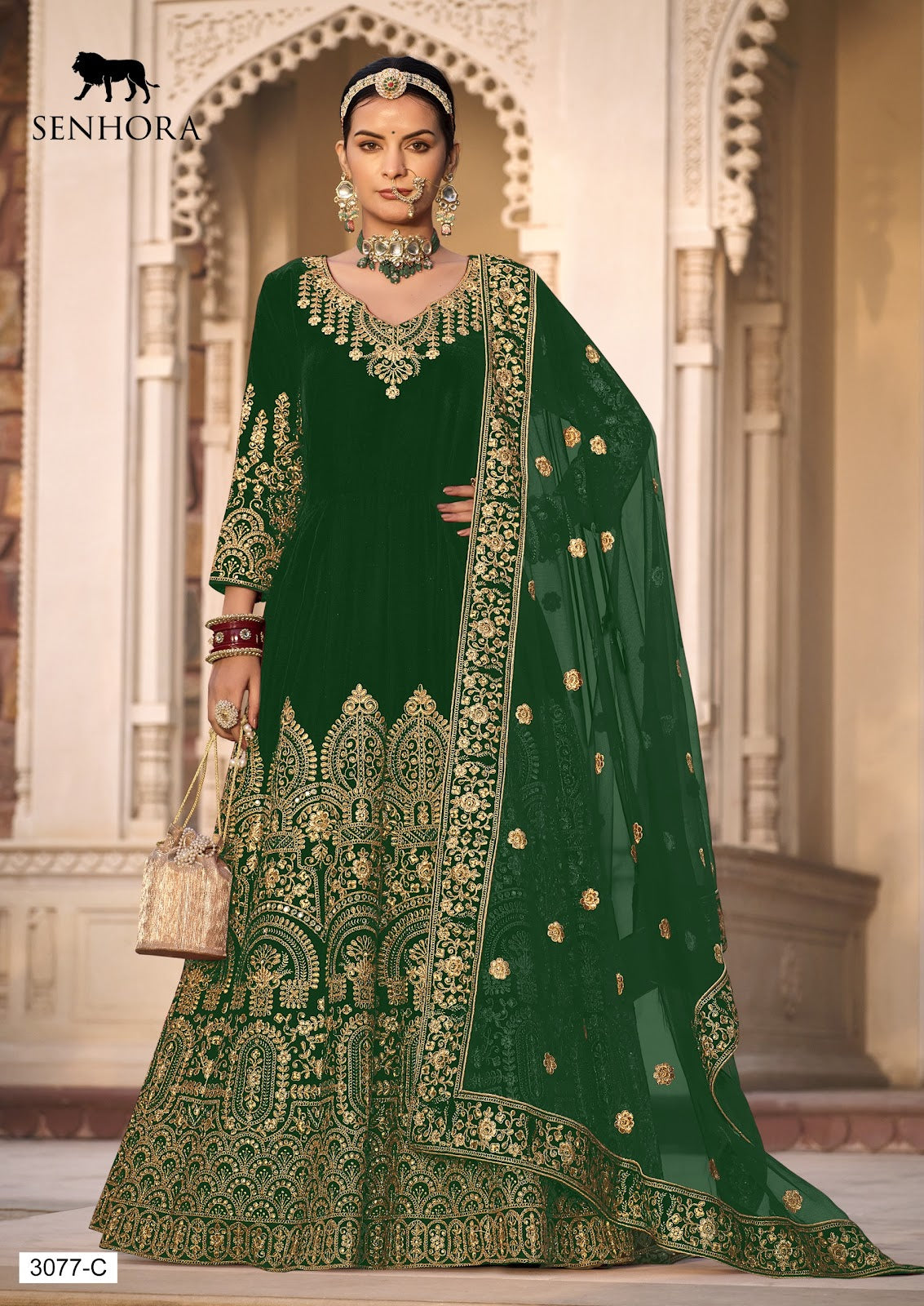 Riwayaat-3077 Senhora Velvet Anarkali Salwar Suits