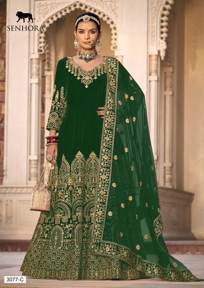 Riwayaat-3077 Senhora Velvet Anarkali Salwar Suits