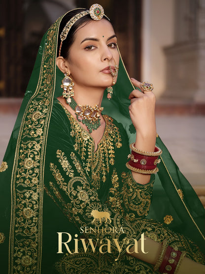 Riwayaat-3077 Senhora Velvet Anarkali Salwar Suits