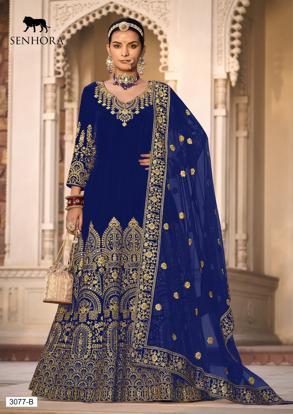 Riwayaat-3077 Senhora Velvet Anarkali Salwar Suits