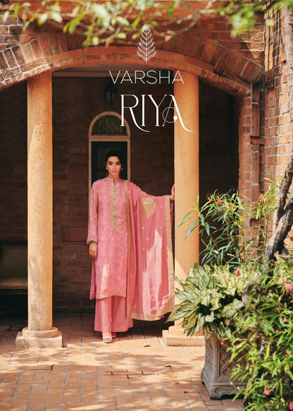 Riya Varsha Fashions Habutai Silk Plazzo Style Suits