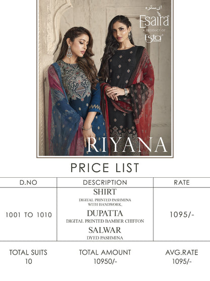 Riyana Esaira Pashmina Suits