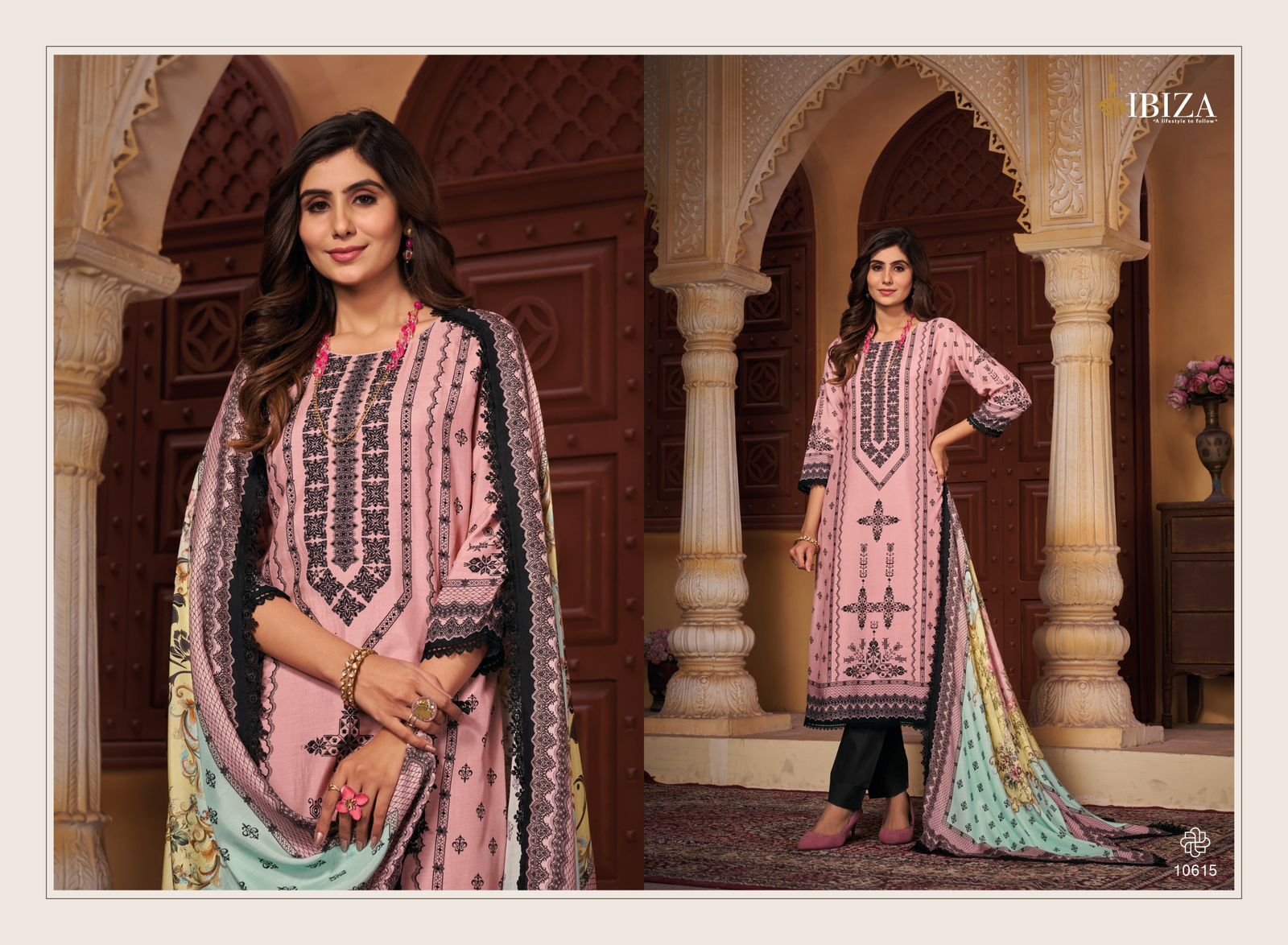 Riyasat-4 Ibiza Muslin Pant Style Suits
