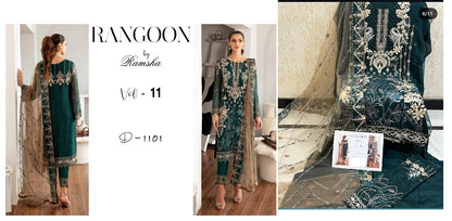 Rangoon Vol 11 Ramsha Chiffon Original Pakistani Suits