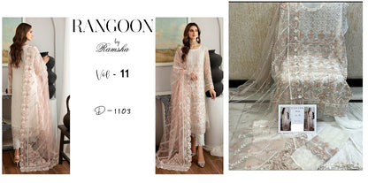 Rangoon Vol 11 Ramsha Chiffon Original Pakistani Suits