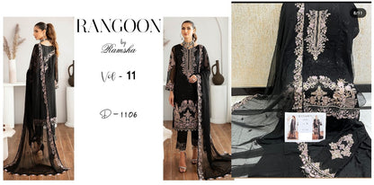 Rangoon Vol 11 Ramsha Chiffon Original Pakistani Suits