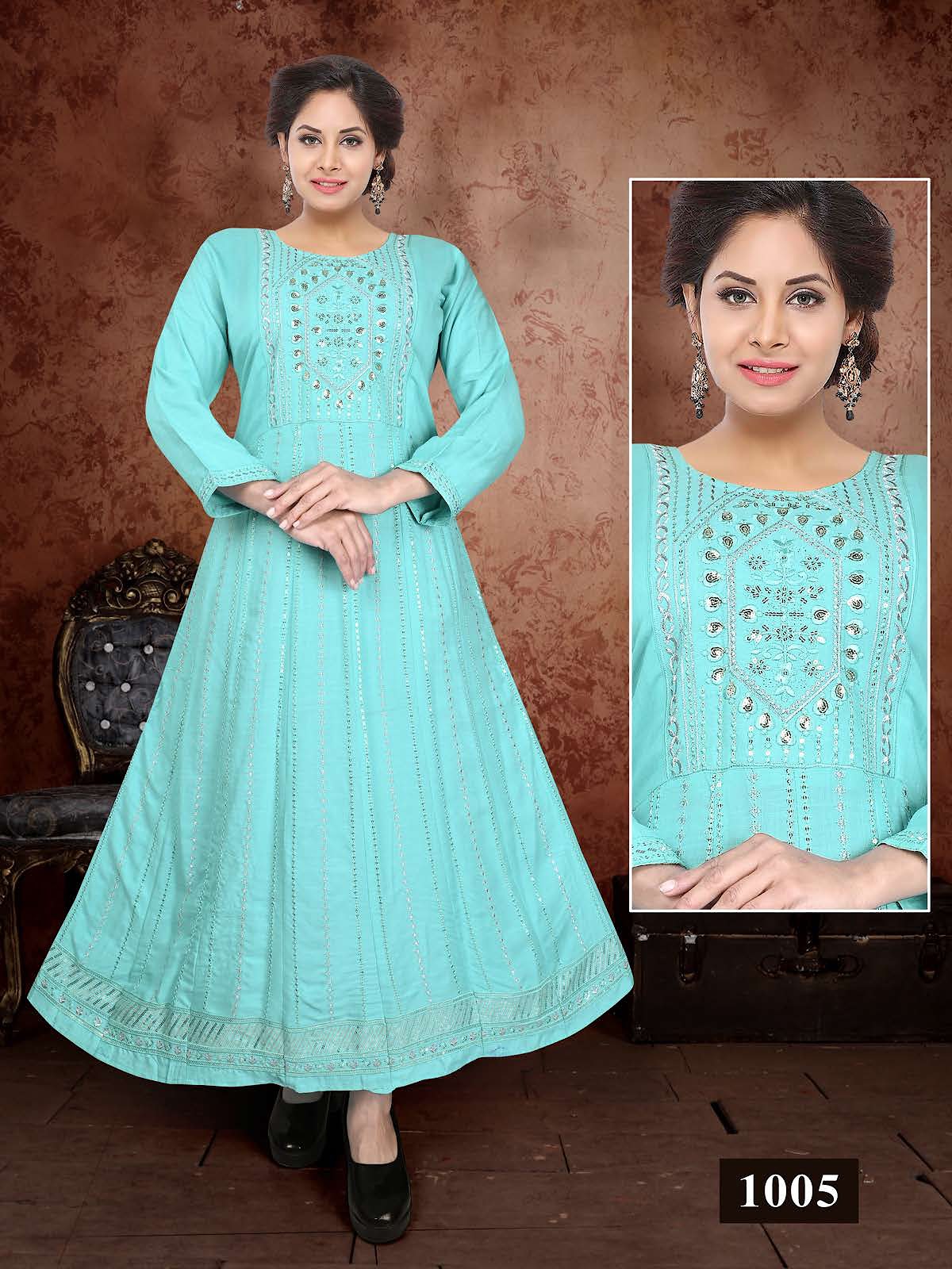 Road Vol 1 Kavinay Rayon Anarkali Kurtis