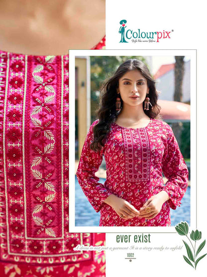 Rolex Vol 1 Colour Pix Reyon Long Straight Kurti