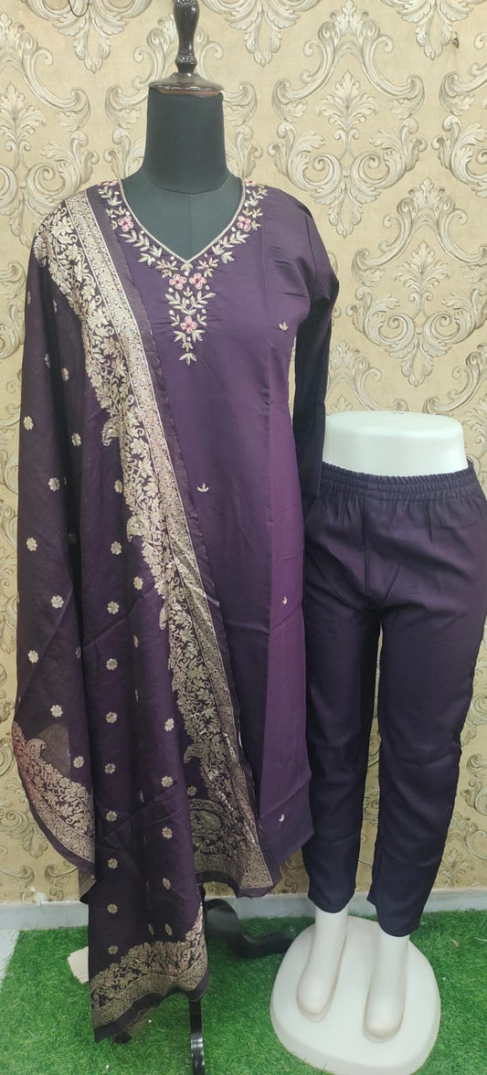 Roman Silk 0711 Kaso Modal Readymade Pant Style Suits