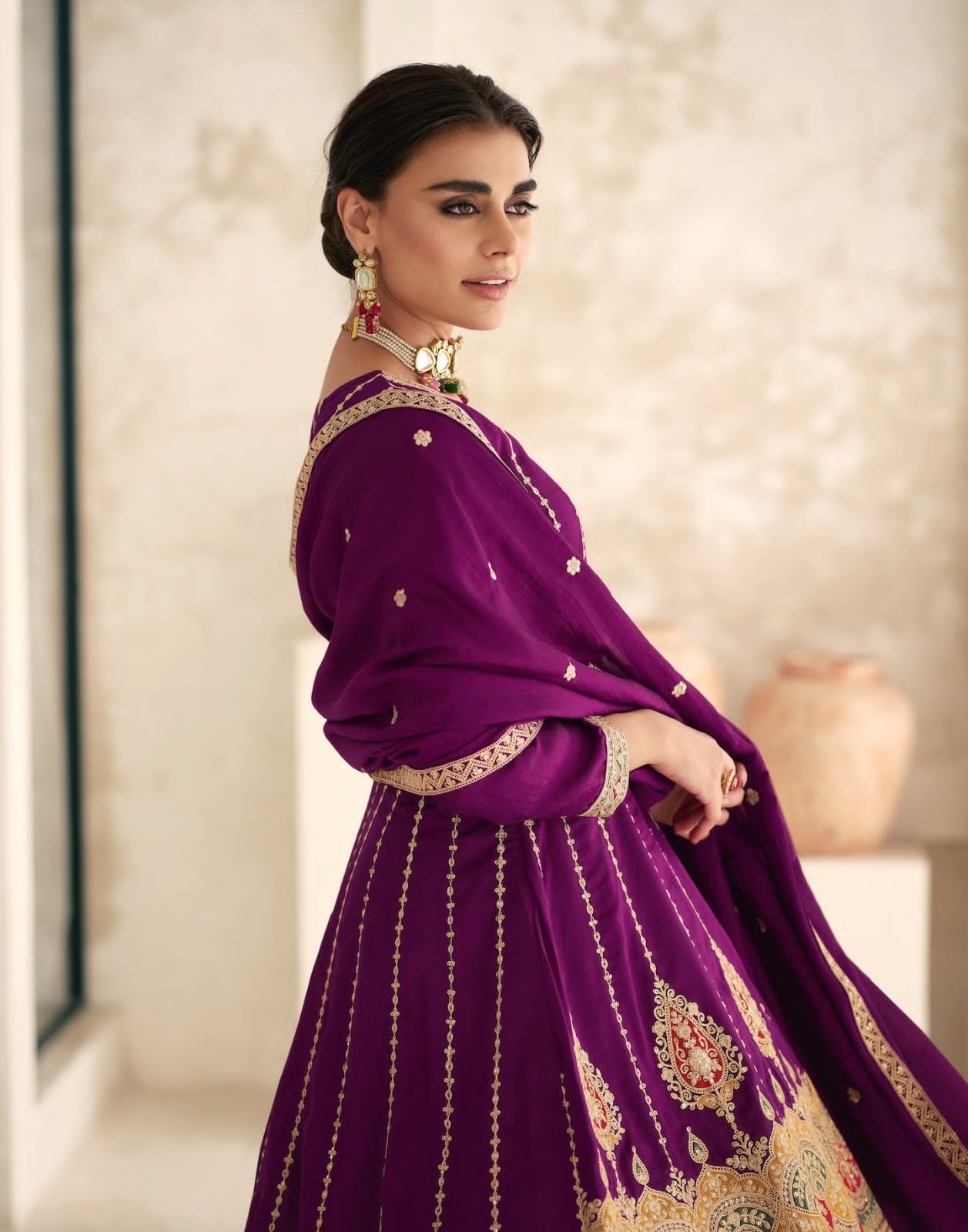 Romani Aashirwad Creation Silk Readymade Suits