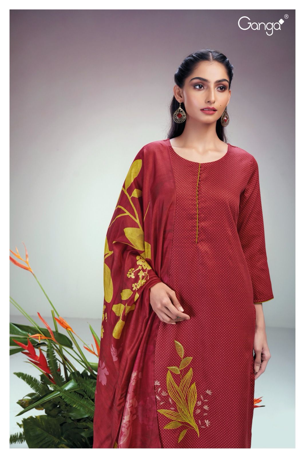Ronali 2089 Ganga Cotton Silk Plazzo Style Suits