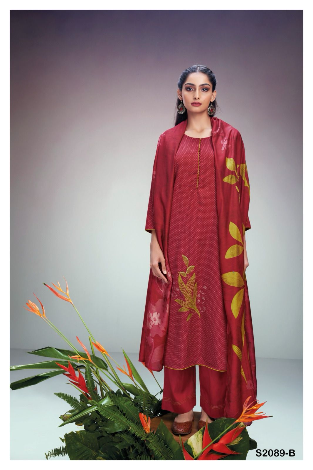 Ronali 2089 Ganga Cotton Silk Plazzo Style Suits