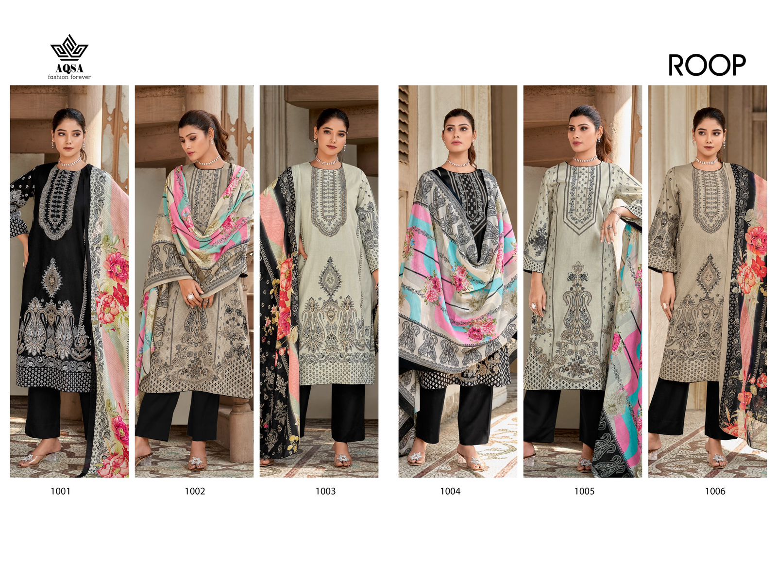 Roop Aqsa Cambric Cotton Pant Style Suits