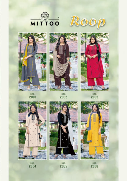 Roop Mittoo Rayon Readymade Pant Style Suits