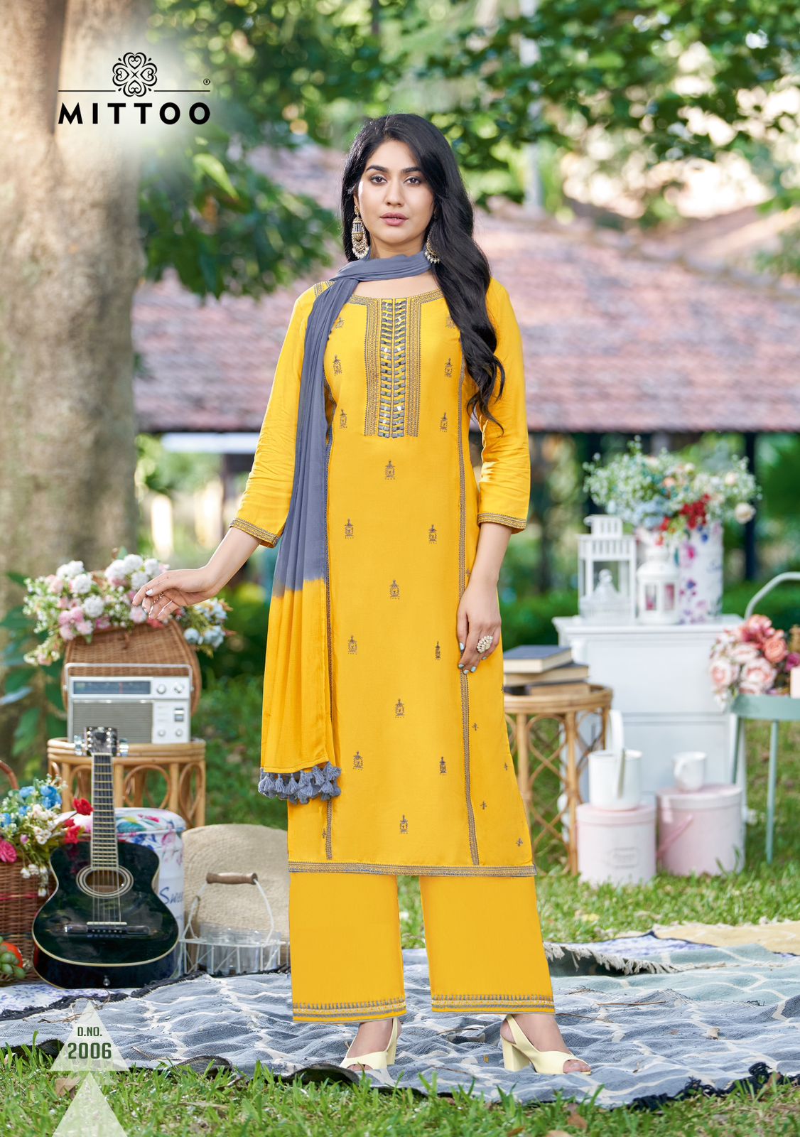 Roop Mittoo Rayon Readymade Pant Style Suits
