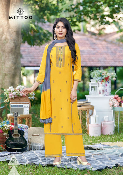 Roop Mittoo Rayon Readymade Pant Style Suits