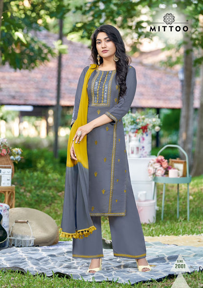 Roop Mittoo Rayon Readymade Pant Style Suits