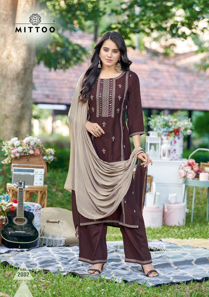 Roop Mittoo Rayon Readymade Pant Style Suits