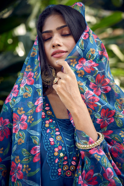 Roop Mohini Vitara Roman Silk Readymade Pant Style Suits