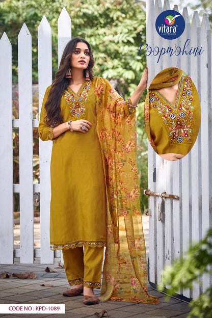 Roop Mohini Vitara Roman Silk Readymade Pant Style Suits